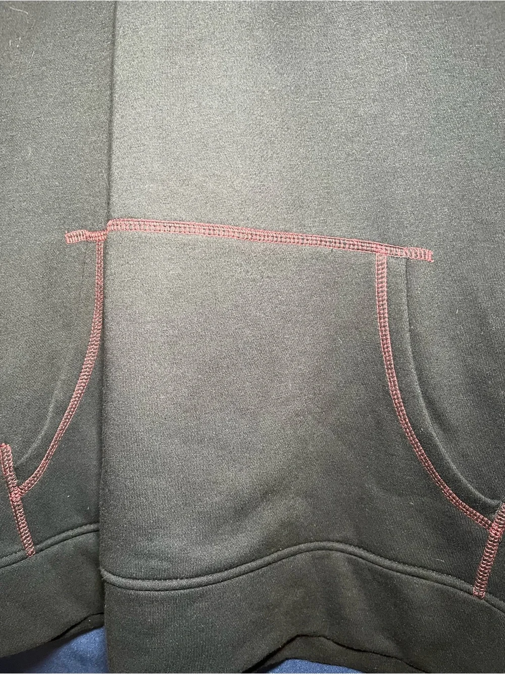 Fanatics Black and Maroon Hoodie with Interior Logo